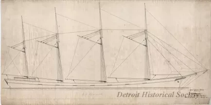 Drawing, Technical - Spar Draft No. 25
[Schooner H. A. Hawgood]