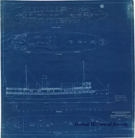 Blueprint - Passenger & Freight Stmr.
[Hull #104]