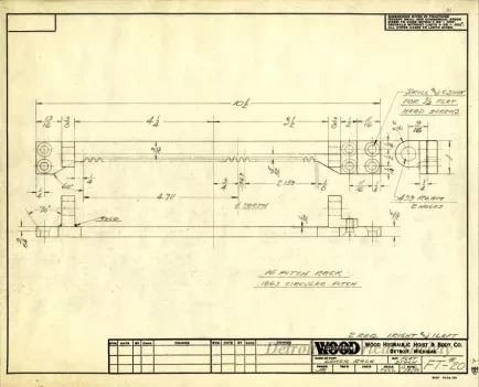 Drawing, Technical - Lower Rack