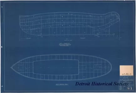 Blueprint - 40 Foot Steel Work Launch,
Shell Expansion: Mn. Deck Plating