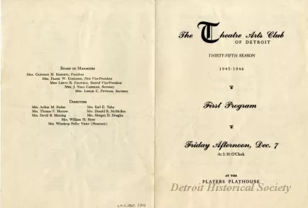 Program, Theater