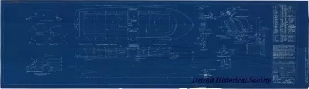Blueprint - 40' Utility Boat,
Canopy Arrangement & Detail