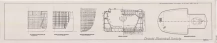 Drawing, Technical - Midship Section, Bulkheads, and Poop Deckhouse Roof