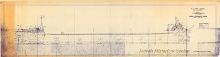 Blueprint - S.S. John A. France,
Great Lakes Vessel