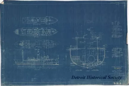 Blueprint - Steam Survey Boat, Gen. C. B. Sears