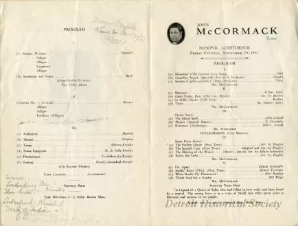 Program, Concert