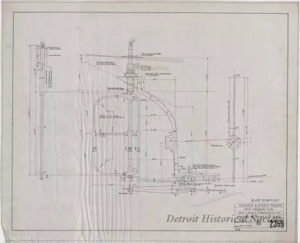 Drawing, Technical - Alice Stafford, Rudder & Stern Frame, 
87' 6" Harbor Tug, Erie Land & Improvement Co.