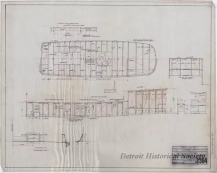 Drawing, Technical - Deck House, Harbor Tug, Alice Stafford