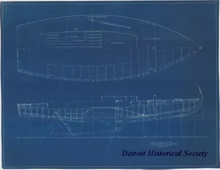 Blueprint - Construction Plan for 
I.L.Y.A. [Inter-Lake Yachting Association] One Design Class Catboat