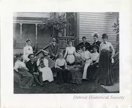 Print, Photographic - Henry and Clara Ford's neighbors on Alexandrine Ave.