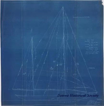 Blueprint - Josephine, Sail Plan for 1938