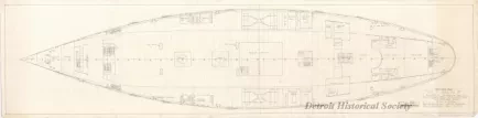 Drawing, Technical - Main Deck Plan, City of Cleveland III