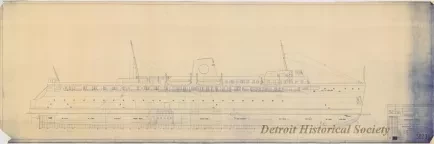 Blueprint - Outboard Profile
[Hull No. 311, SS City of Midland]