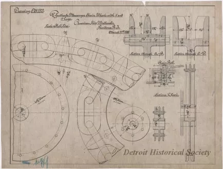 Drawing, Technical - 3/4" Southard's Messenger Chain Wheels with 6 and 19 Lugs