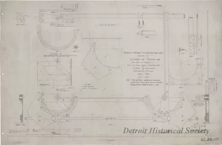 Drawing, Technical - Survey of Northern and Northwestern Lakes,
Design of Intersection Protractor