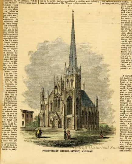 Drawing - Presbyterian Church, Detroit, Michigan