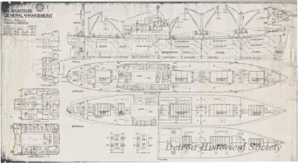 Photocopy - MV Montrose,
General Arrangement