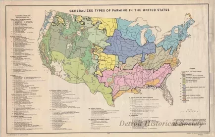 Map - Generalized Types of Farming in the United States