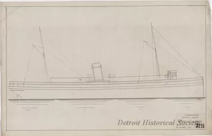 Drawing, Technical - S.S. Virginia,
Outboard Profile