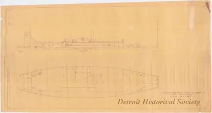 Blueprint - Grand Trunk Railway Company of Canada,
Great Western Division, Car Ferry Boat