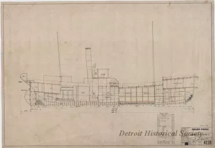 Drawing, Technical - Inboard Profile
[trawler, Spray]