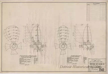 Drawing, Technical - Propeller Wheels for Light House Tender, Sumac