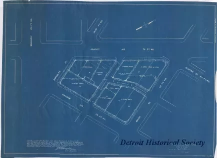 Blueprint - The Widening of Gratiot Avenue from Randolph St. to Brush St.