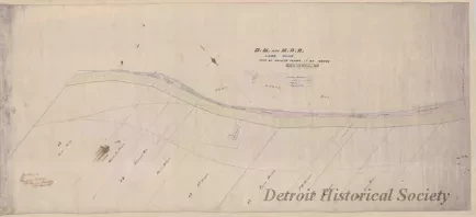 Map - D.M. & M.R.R. Land Plan,
Part of Private Claims at St. Ignace.