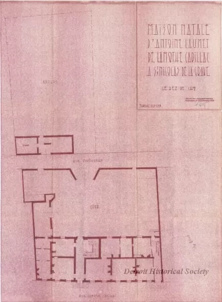 Drawing - Maison Natale d'Antoine Laumet de la Mothe Cadillac
à St. Nicolas de la Grave