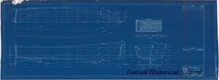 Blueprint - 40' Utility Boat, 
Lines & Offsets