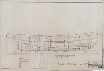 Drawing, Technical - Framing Plan, Fire Tug 
[Hull No. 75]
