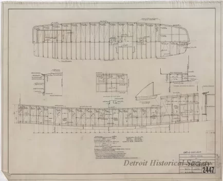Drawing, Technical - Deck House for Fire Tug
[Hull No. 75]
