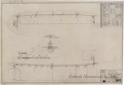 Drawing, Technical - Arrangement of Steering Gear
[Hull No. 75]