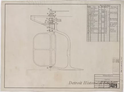 Drawing, Technical - Rudder Details, Fire Tug
[Hull No. 75]