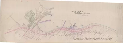 Map - D.S.S. & A.R.R. Land Plan, Showing Right of Way at Point St. Ignace