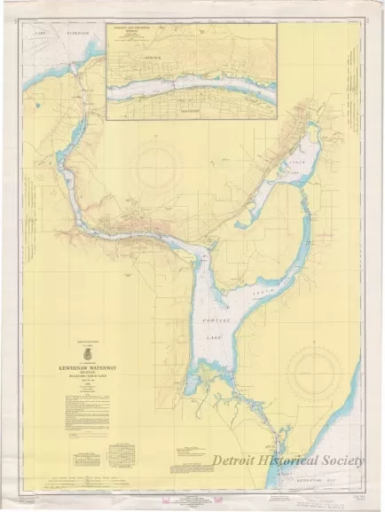 Chart, Navigational - Keweenaw Waterway, Michigan,
Including Torch Lake