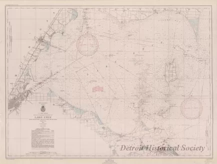 Chart, Navigational - Lake Erie,
West End of the Lake Including the Islands