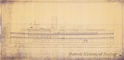 Blueprint - Stmr. No. 116, Outboard Profile