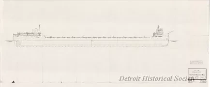 Photocopy - Hull No. 301, Outboard Profile
[SS Edmund Fitzgerald]