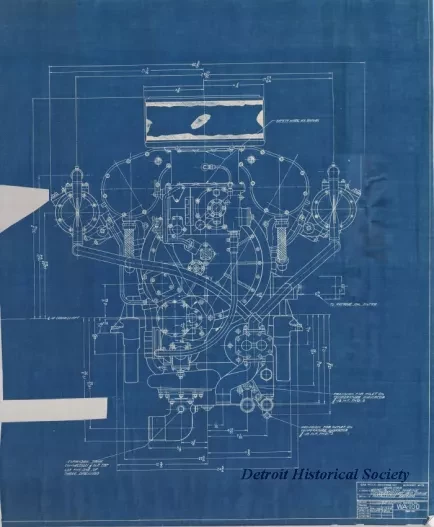 Blueprint - Wood-Allison Marine Conversion, Left Hand Engine.
Installation Drawing
