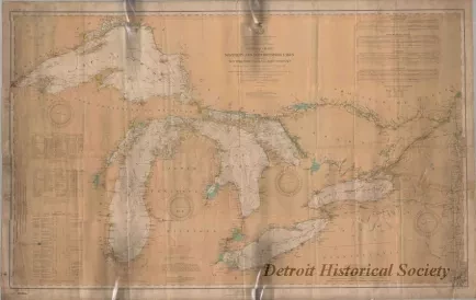 Chart, Navigational - General Chart of the Northern and Northwestern Lakes,
Including New York State Canals and Lake Champlain