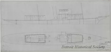 Drawing, Technical - U.S. Steamer, Margaret -
Plan Showing Proposed Steel Deckhouses,
To Replace Houses Lost in Storm of November 1, 1926