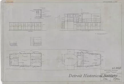 Drawing, Technical - Plan of Steel Deckhouses for Steamer Margaret