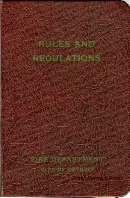Rules - Rules and Regulations of the Detroit Fire Department