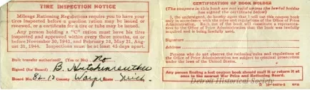 Coupon, Ration - Supplemental Mileage Ration