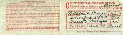 Coupon, Ration - Supplemental Mileage Ration