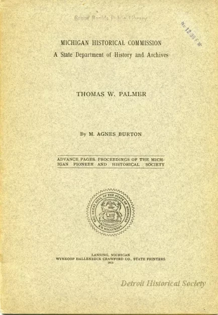 Booklet - Thomas W. Palmer