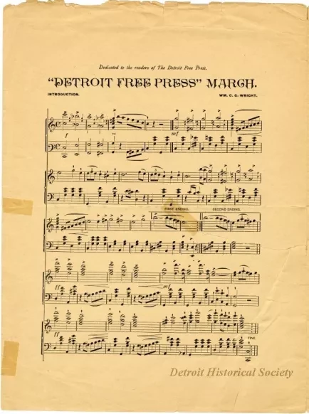 Music, Sheet - The Detroit Free Press Christmas March