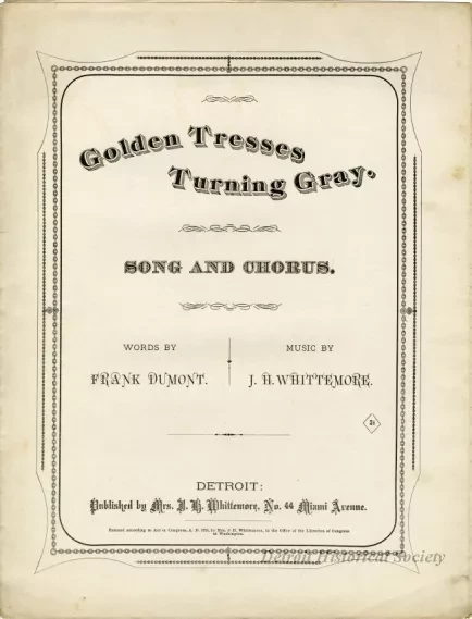 Music, Sheet - Golden Tresses Turning Gray
