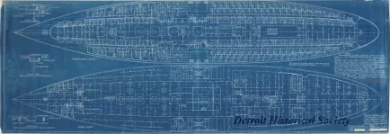 Blueprint - General Arrangement of Sprinkler System,
Main & Promenade Decks
